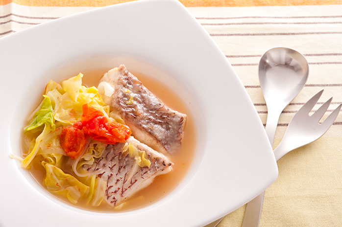 真鯛と野菜のスープ煮